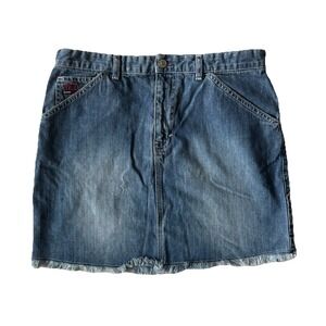 Vintage Tommy Hilfiger Denim Carpenter Mini Skirt Size 8‎ TH Logo Y2K